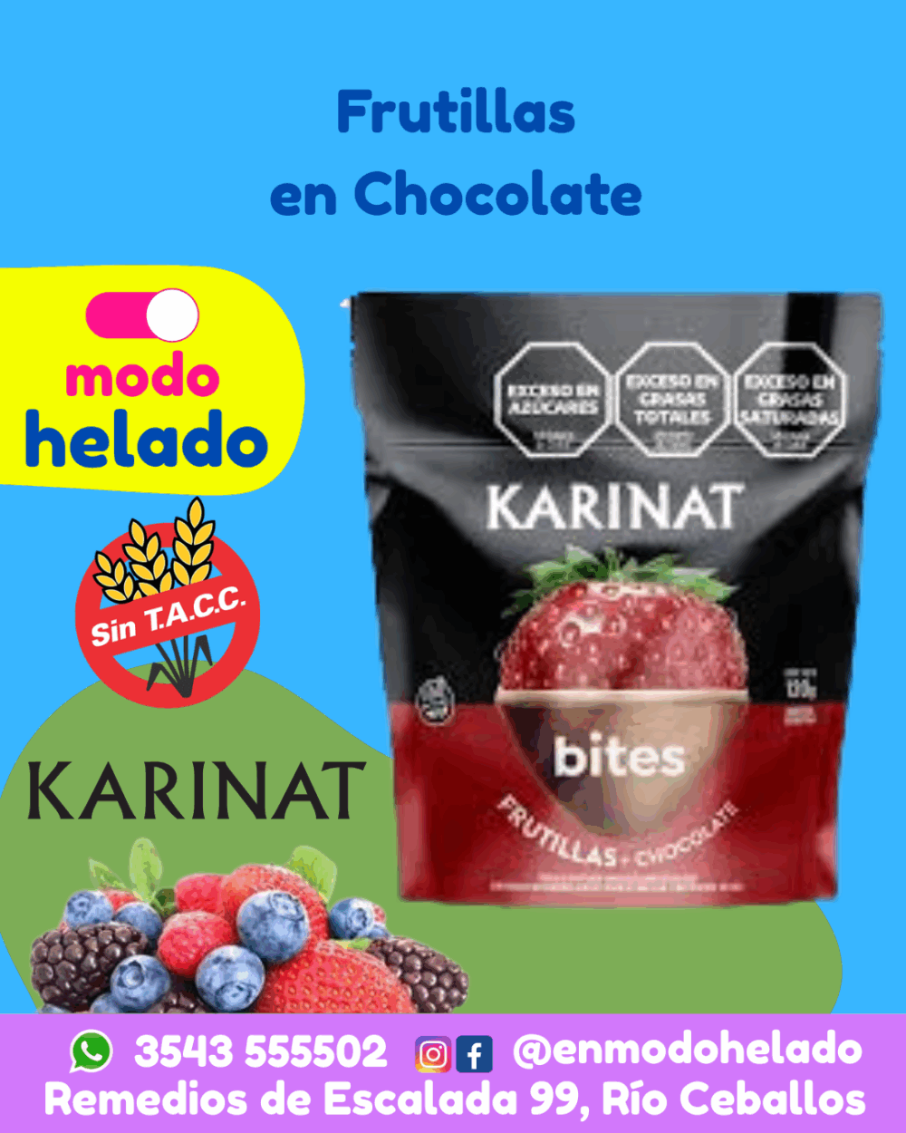 Bites Frutillas 120 gs Sin TACC Karinat