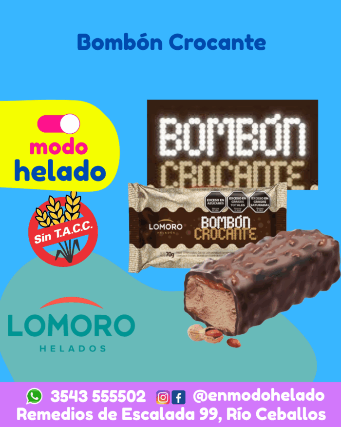 Bombon Crocante Lomoro sin TACC caja x 8 unidades