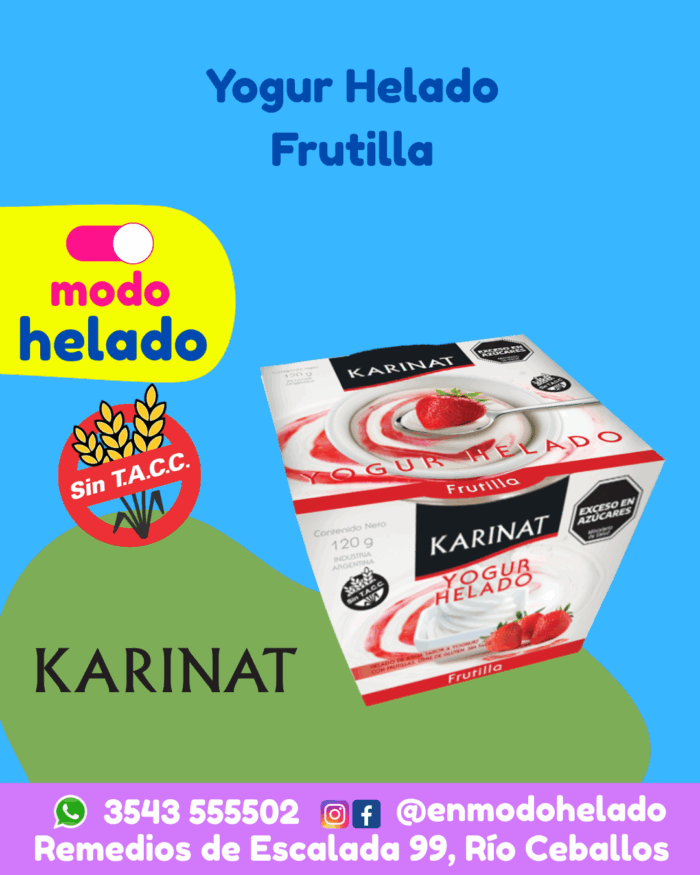 Yogur Helado Frutilla Sin TACC Karinat