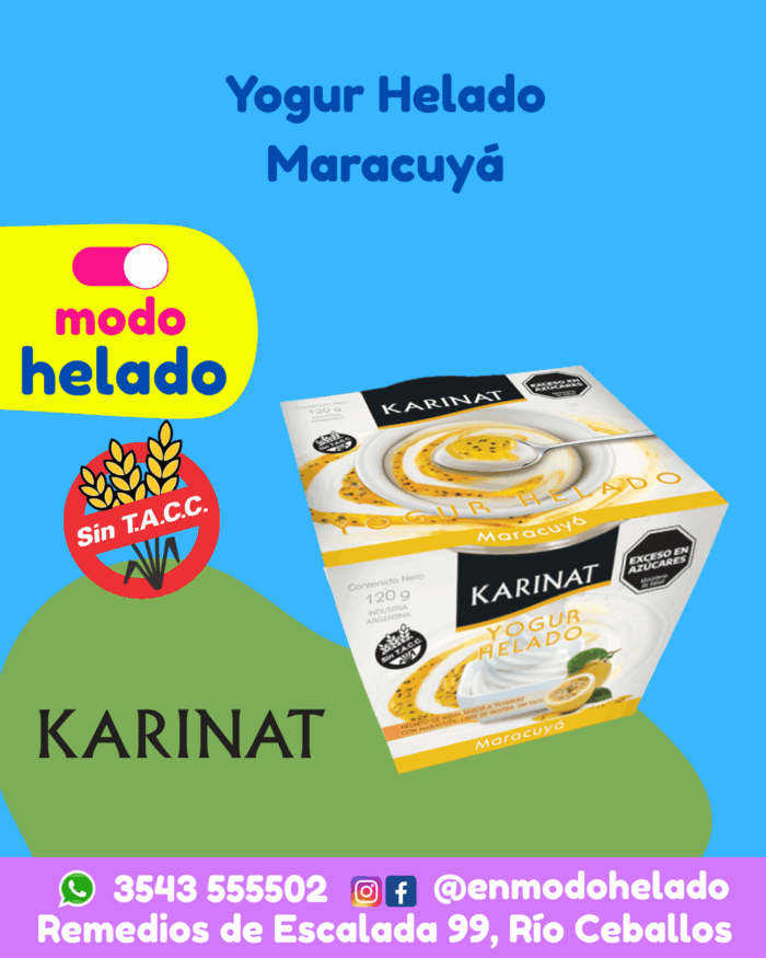 Yogur Helado Maracuya Sin TACC Karinat