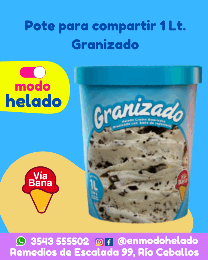 Pote 1 litro granizado Via Bana