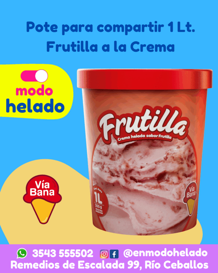 Pote 1 litro frutilla Via Bana