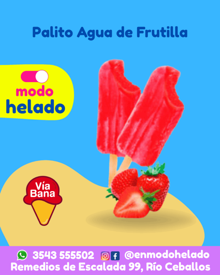 Palito agua frutilla Via Bana Caja 80 unidades