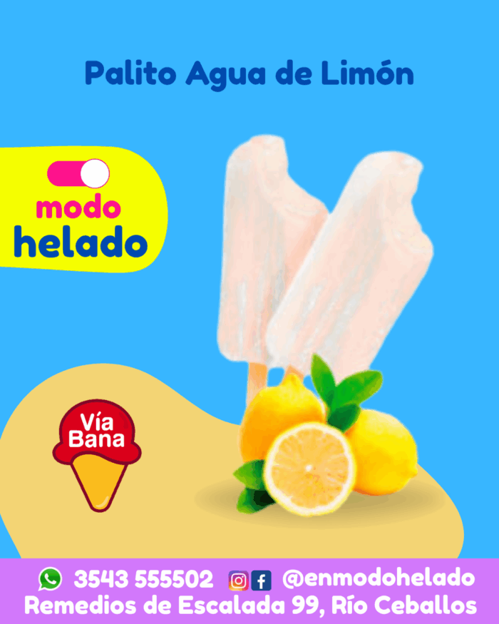 Palito agua limón Vía Bana Caja 80 unidades