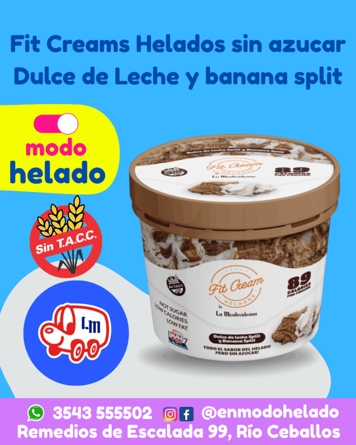 Fit Cream Helado Banana + DDL Sin TACC