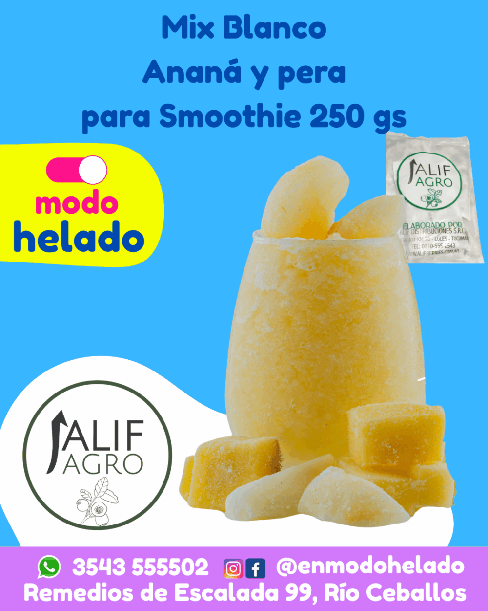 Smoothie Ananá y Pera por 5 unidades