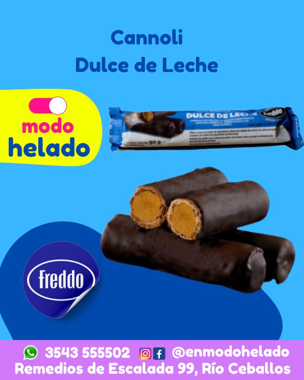 Cannoli Dulce de Leche Freddo