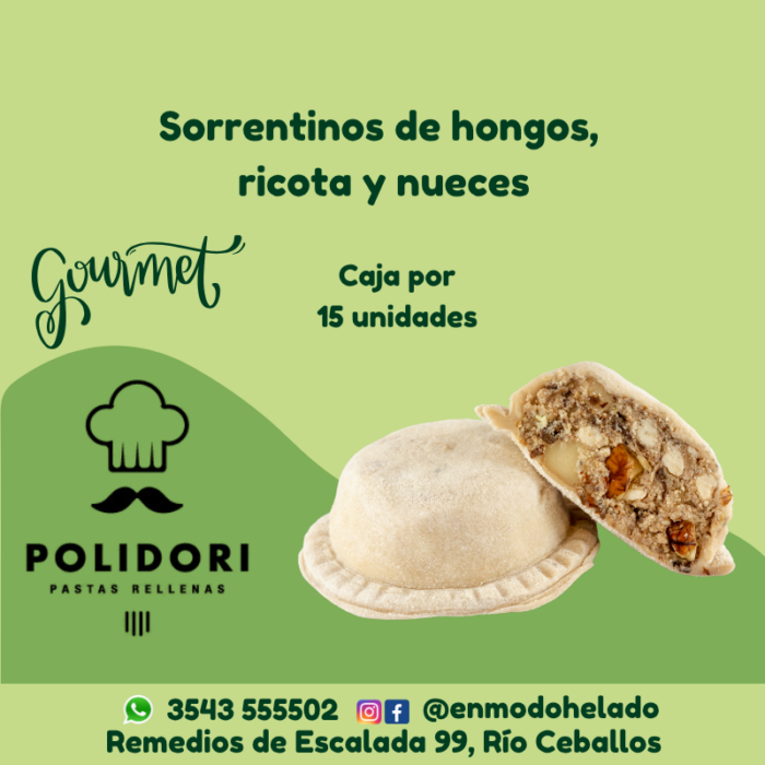 Sorrentinos Hongos, Ricota y nueces Polidori