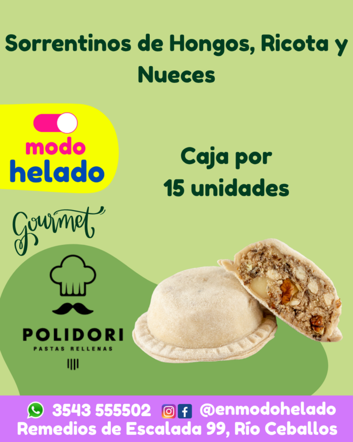 Sorrentinos Hongos, Ricota y Nueces Polidori