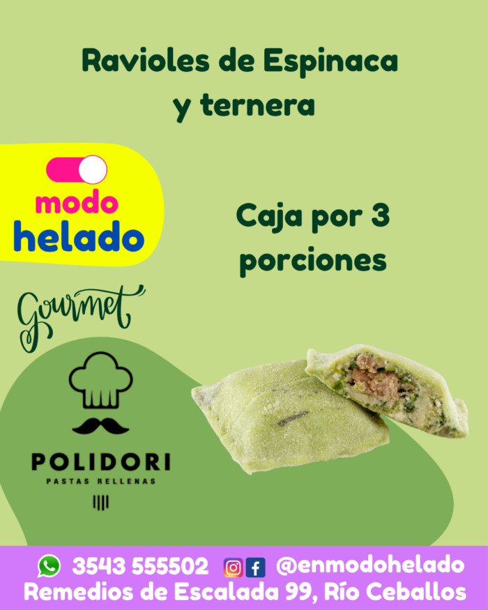 Ravioles Espinaca y Ternera Polidori