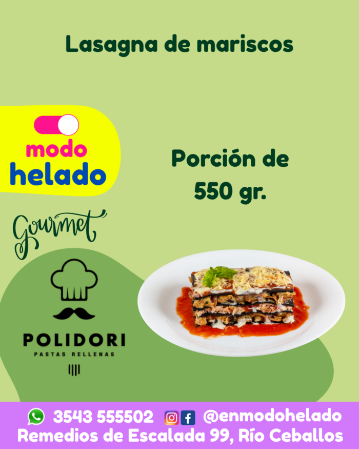 Lasagna de Mariscos Polidori.