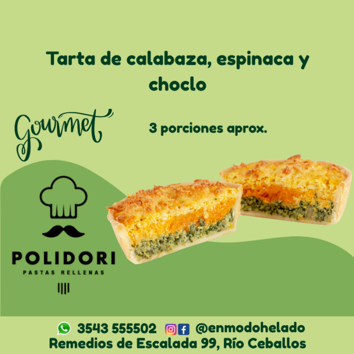 Tarta de Calabaza, espinaca y choclo Polidori